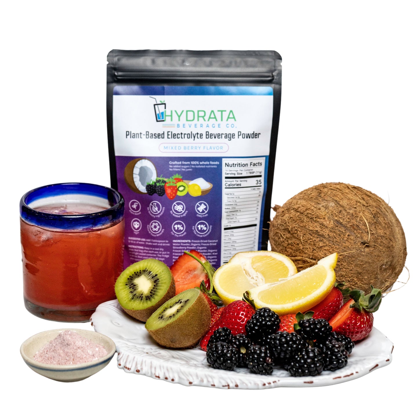 Hydrata Electrolyte Beverage Powder - Mixed Berry Flavor